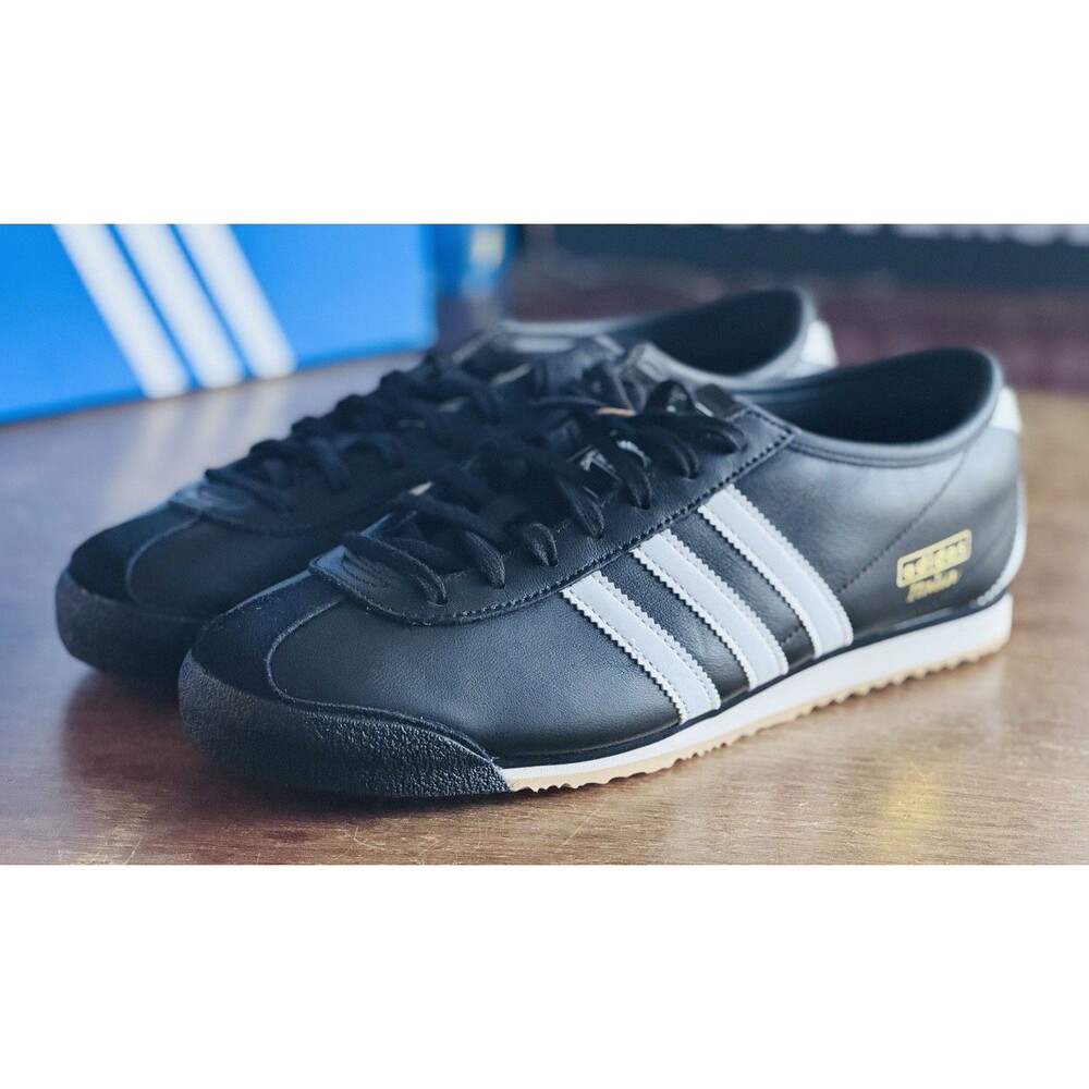 Men’s Size 9 adidas Italia 70s Core Black Cloud White Gum JS1324 NIB